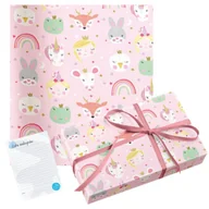 Scrapbooking - papier PREZENTOWY JEDNOROŻEC do pakowania PREZENTÓW dla dzieci na urodziny - miniaturka - grafika 1