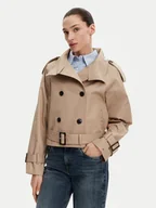 Płaszcze damskie - Tommy Hilfiger Trencz WW0WW43933 Beżowy Regular Fit - miniaturka - grafika 1