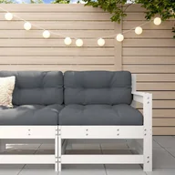 Sofy ogrodowe - vidaXL Ogrodowa sofa narożna, biała, lite drewno sosnowe - miniaturka - grafika 1