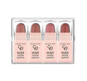 Szminki - Golden Rose Nude Matte Lipstick Mix - Zestaw 4 matowych mini pomadek do ust - miniaturka - grafika 1