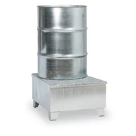 Pozostałe wyposażenie warsztatu - KOVONA Ocynkowana wanna wychwytowa z kratą, na nogach, na 1 beczkę, 100l 178063 - miniaturka - grafika 1