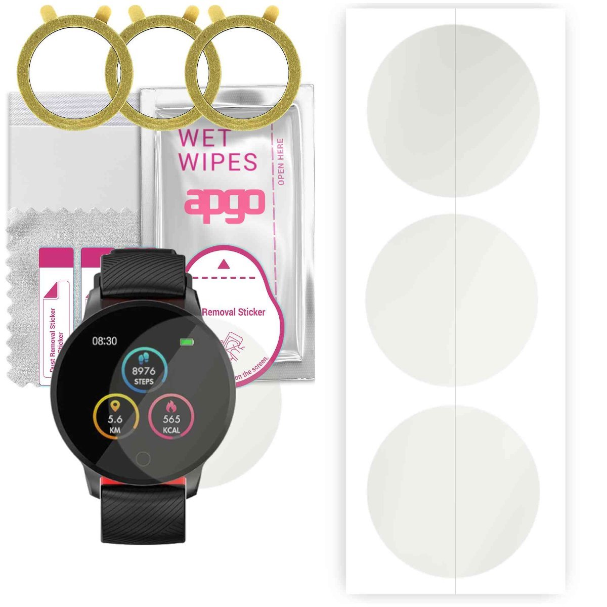 3x Folia hydrożelowa MATOWA do Havit H1113A - apgo Smartwatch Hydrogel MATTE Protection Ochrona na ekran smartwatcha