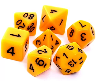 Rebel Kości Komplet do RPG Matowe Żółte - Akcesoria do gier planszowych - miniaturka - grafika 1