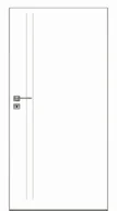 Drzwi wewnętrzne - Dre Drzwi Wewnętrzne Pełne Binito 50 Okleina Lakier Biały - miniaturka - grafika 1