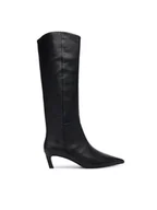 Botki damskie - Calvin Klein Botki Ess Kitten Heel Long Boots HW0HW02690 Czarny - miniaturka - grafika 1