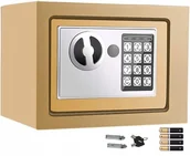 Sejfy i kasy pancerne - Sejf Kasetka Na Zamek Elektroniczny Cyfrowy Szyfr Klucz Złoty - miniaturka - grafika 1