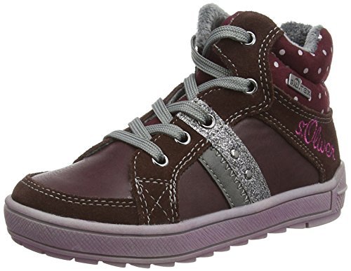 s.Oliver 36107 wysokie sneakersy dziewczęce, czerwony bordowy 549, 26 EU