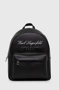 Plecaki - Karl Lagerfeld plecak damski kolor czarny duży z nadrukiem - miniaturka - grafika 1