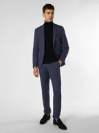 Garnitury - Finshley & Harding Męski garnitur Mężczyźni Slim Fit Materiał niebieski jednolity, 46 - miniaturka - grafika 1