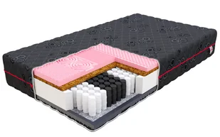 Materac kieszeniowy SALERNO visco, kokos, pianka HR - 100 x 200 - H2 średnio miękki / H3 średnio twardy - 28 cm - Materace - miniaturka - grafika 1