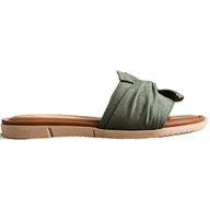 Klapki i japonki damskie - Zamszowe Klapki VINCEZA zielone - Vinceza - miniaturka - grafika 1