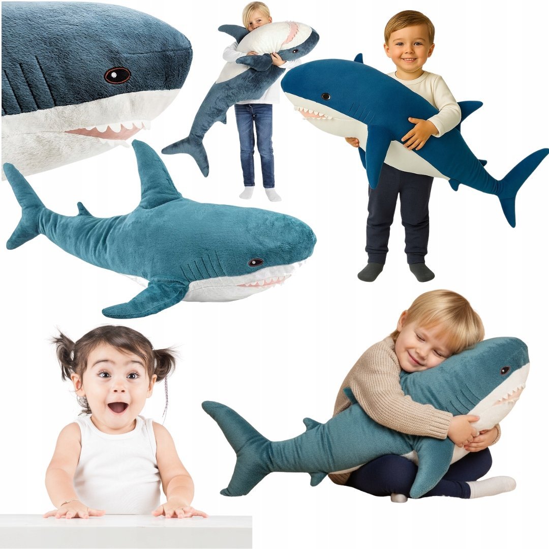 MASKOTKA REKIN RYBA DUZY 100 CM XXL PRZYTULANKA ZABAWKA PLUSZOWA DLA DZIECI