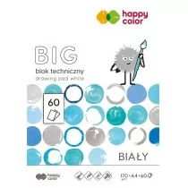 GDD Blok techniczny biały A4/60K BIG HAPPY COLOR - GDD - Szkolne artykuły papiernicze - miniaturka - grafika 1