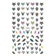 Ozdoby do paznokci - Naklejka Samoprzylepna Piórka, Koronki nr1041 - miniaturka - grafika 1