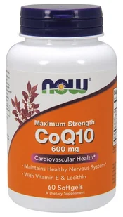 Now Foods FOODS FOODS Maximum Strength CoQ10 600mg (Koenzym Q10 z Lecytyną i Witaminą E) 60 Kapsułek żelowych - Witaminy i minerały - miniaturka - grafika 1