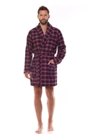Szlafroki męskie - Szlafrok Ben BJ Short 2470 Dark Blue - miniaturka - grafika 1