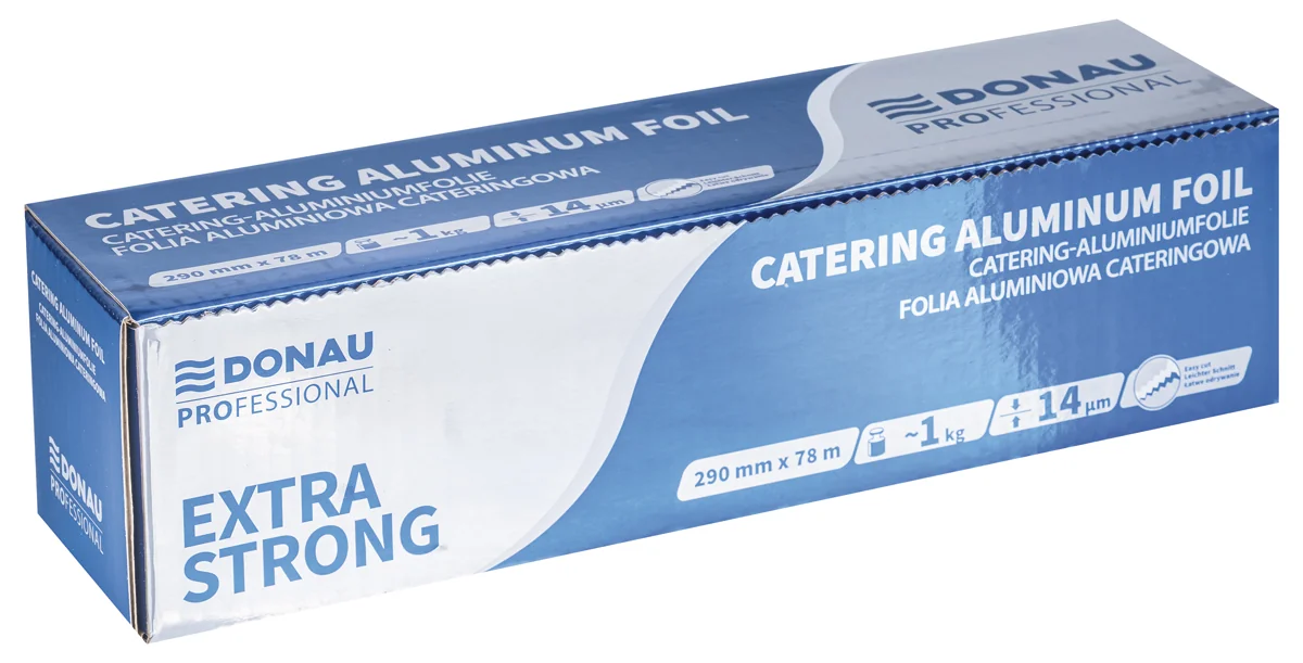Folia aluminiowa cateringowa DONAU PROFESSIONAL, 290mm×78m, gr.14
