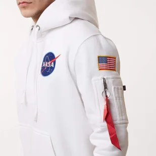 Alpha Industries BLUZA MĘSKA SPACE SHUTTLE HOODY WHITE - Bluzy męskie - miniaturka - grafika 1