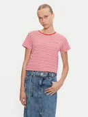 Koszulki i topy damskie - Noisy May T-Shirt 27025691 Czerwony Regular Fit - miniaturka - grafika 1