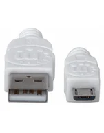 Kable komputerowe i do monitorów - Manhattan Kabel Hi-Speed USB 2.0 A męski na micro-B męski, 1m, biały - miniaturka - grafika 1