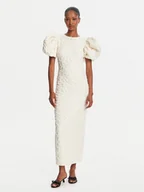 Sukienki - ROTATE Sukienka wieczorowa 114553857 Écru Slim Fit - miniaturka - grafika 1