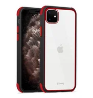 Etui i futerały do telefonów - Crong Trace Clear Cover - Etui iPhone 11 (czarny/czerwony) - miniaturka - grafika 1