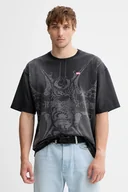 Koszulki męskie - Diesel t-shirt bawełniany T-BOXT-T13 męski kolor szary wzorzysty A19314.0KIBW - miniaturka - grafika 1