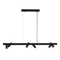 Lampy sufitowe - Wisząca lampa nad wyspę Yabu 5067 Shilo reflektory regulowana tuba punktowa czarna - miniaturka - grafika 1