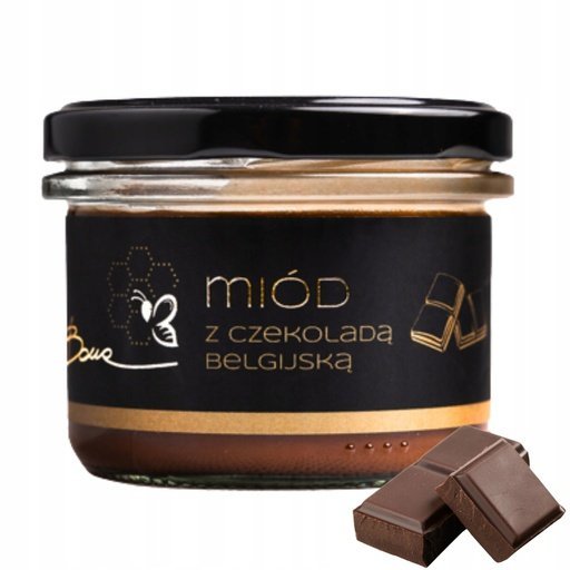 Miód z Czekoladą Belgijską 245g Naturalny Pyszny Smak Produkt Polski BONA