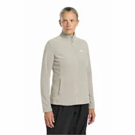 Bluzy damskie - Damska bluza polarowa Jack Wolfskin TAUNUS FZ W pale sand - 2XL - miniaturka - grafika 1