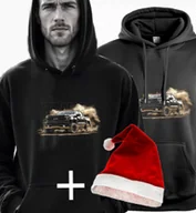 Bluzy męskie - Bluza z nadrukiem na święta - prezent Chevrolet Silverado XL urodziny + CZAPKA MIKOŁAJA W PREZENCIE - miniaturka - grafika 1