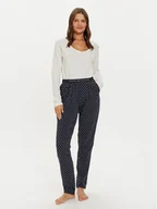 Piżamy damskie - Tommy Hilfiger Piżama UW0UW05396 Granatowy Regular Fit - miniaturka - grafika 1