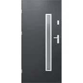 Drzwi zewnętrzne - O.K.DOORS Drzwi stalowe zewnętrzne wejściowe Diana 2 antracytowe 80 lewa - miniaturka - grafika 1