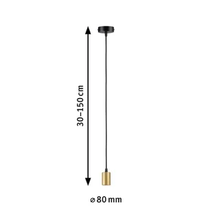 Gniazdo wiszące Paulmann Ravi E27, czarne/matowe złoto - Lampy sufitowe - miniaturka - grafika 1
