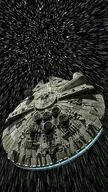 Puzzle - PUZZLE STAR WARS Falcon Statek Kosmiczny + IMIĘ Pudełko 120 el. - miniaturka - grafika 1