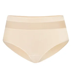 Majtki z wysokim stanem figi bawełniane Vera beżowe, Teyli - Majtki damskie - miniaturka - grafika 1