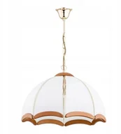 Lampy sufitowe - Lampa wisząca do kuchni Sikorka E27 wys. 77cm biały złoty - miniaturka - grafika 1