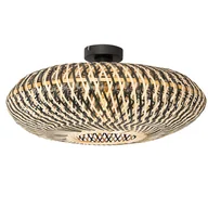 Oprawy, klosze i abażury - QAZQA Orientalna lampa sufitowa czarny bambus 50 cm - Ostrawa - miniaturka - grafika 1