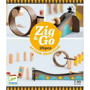 Djeco tor do układania zig&go 25 elementów - Układanki dla dzieci - miniaturka - grafika 2