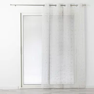 Zasłony - Douceur d'intérieur Douceur dintérieur Zasłona okienna na przelotkach DIXIE 140 x 240 cm biała ze złotym nadrukiem 1626421 - miniaturka - grafika 1