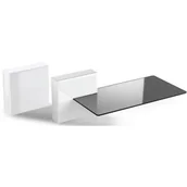 Maskownice do kabli - Meliconi Zestaw maskownic do kabli Ghost Cubes Shelf z półką Biały - miniaturka - grafika 1