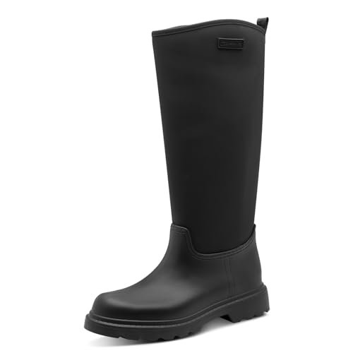 Tamaris Damskie kalosze gumowe 1-25611-45, czarne, 41 EU, czarny, 41 EU