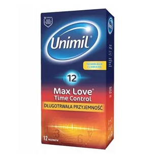 UNIMIL Max Love Time Control Prezerwatywy lateksowe nawilżane, 12 szt. - !!! WYSYŁKA W 24H !!! - Prezerwatywy - miniaturka - grafika 1