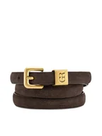 Paski - Gino Rossi Pasek Damski BLYL24002-1 Brązowy - miniaturka - grafika 1