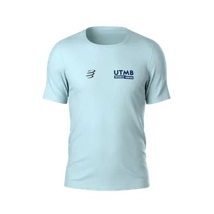 COMPRESSPORT Koszulka biegowa z krótkim rękawem TRAINING SS T-SHIRT UTMB 2025 ice flow blue - Koszulki sportowe męskie - miniaturka - grafika 1