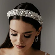 Ozdoby do włosów - Opaska silver cristals - miniaturka - grafika 1