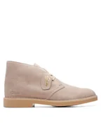 Botki męskie - Clarks Trzewiki Desert Bt Evo Beżowy - miniaturka - grafika 1