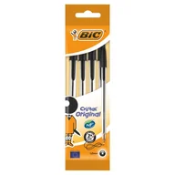 Przybory szkolne - BIC Cristal Original Długopis czarny Opakowanie 4szt - miniaturka - grafika 1