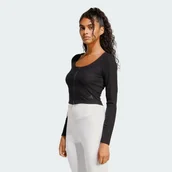 Swetry damskie - Kardigan Seasonal Essentials Rib - Adidas - miniaturka - grafika 1