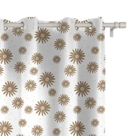 Firany i zasłony dla dzieci - Zasłona dla dzieci BUNNY BLISS wzór D243 | beżowe stokrotki 150 x 200 cm tkanina zaciemniająca - miniaturka - grafika 1